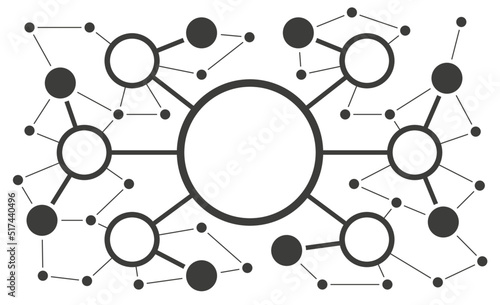 Network user connected dots and lines fintech background template. Modern technology blockchain linked global digital database graphic vector.