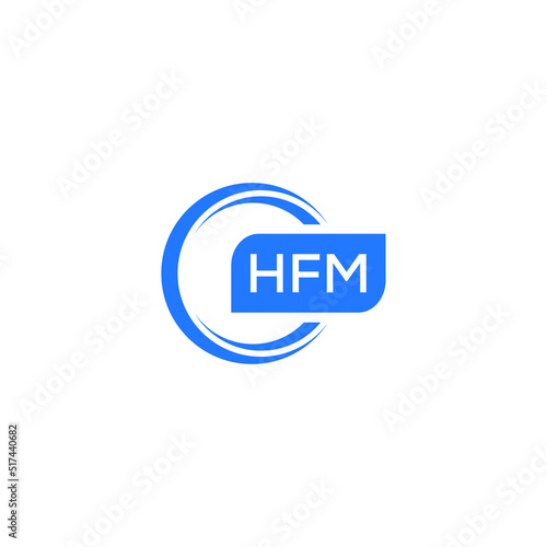 HFM letter design for logo and icon.HFM typography for technology, business and real estate brand.HFM monogram logo.vector illustration. photo