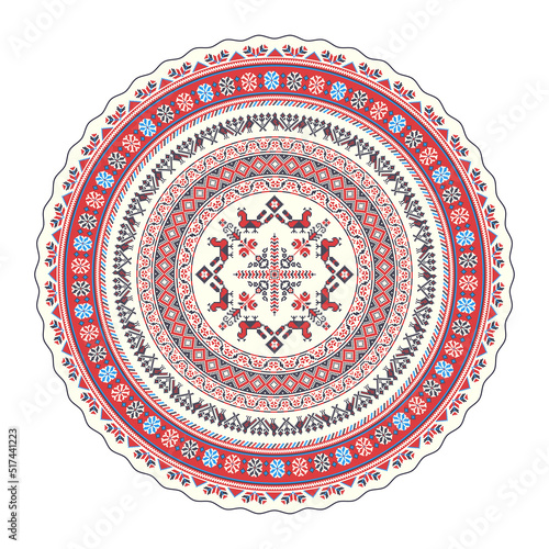 Ukrainian embroidery design element 8