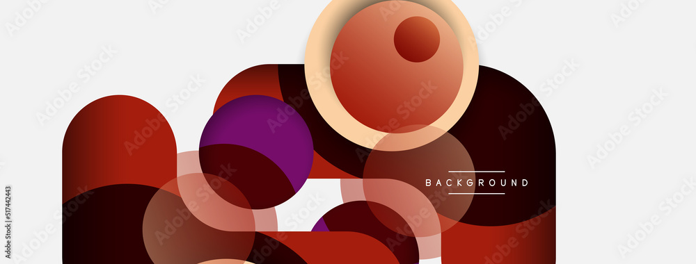 Circle and round shapes abstract background. Vector illustration for wallpaper banner background or landing page Circle and round shapes abstract background. Vector illustration for wallpaper banner background or landing page