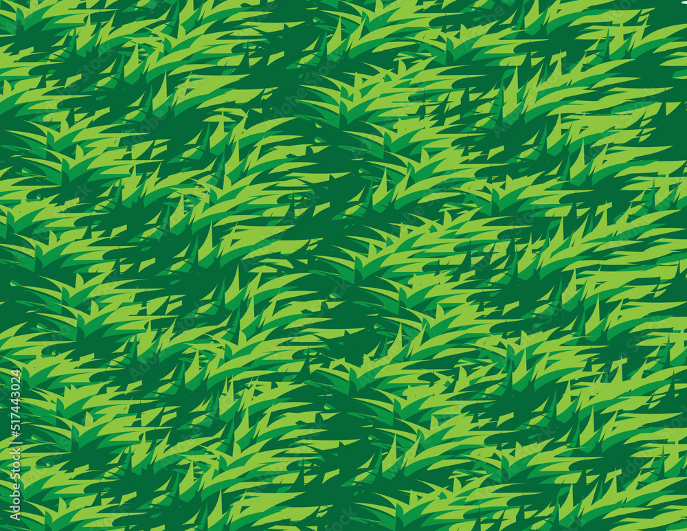 green leaves with seamless pattern