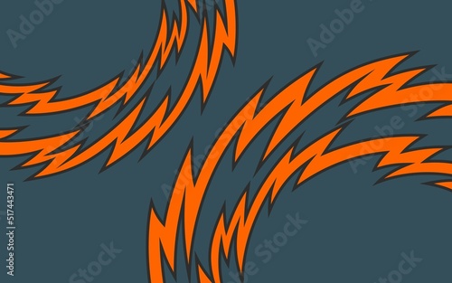 Abstract background with curved spikes pattern and with some copy space area
