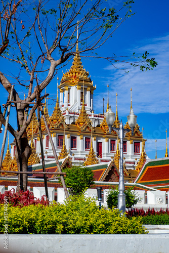 Wat Ratchanaddaram Worawihan It is a unique temple in art. It is a beautiful and famous old tourist attraction. Located in Bangkok, Thailand photo