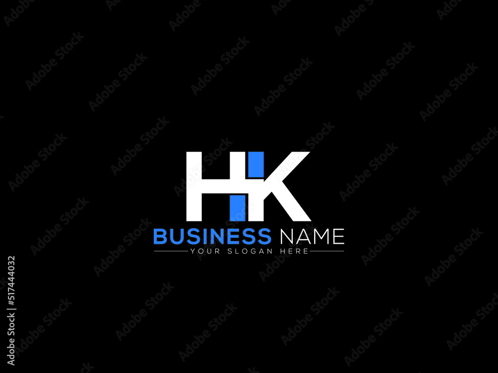 Abstract HK Logo Icon, Creative Hk kh Logo Letter Vector Image With ...