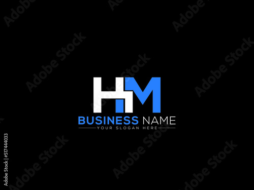 Abstract HM Logo Icon, Creative Hm mh Logo Letter Vector Image With Colorful Unique Design For Any Kind Of Use