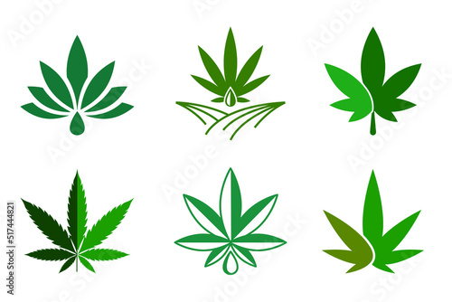 cannabis leaves icons vector illustration 