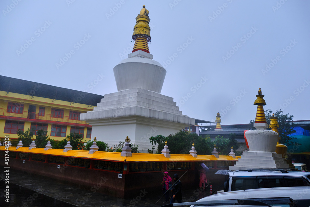 Fototapeta premium Gangtok, India - 17 June 2022, Do Drul Chorten is a buddhist stupa in Gangtok in the Indian state of Sikkim.