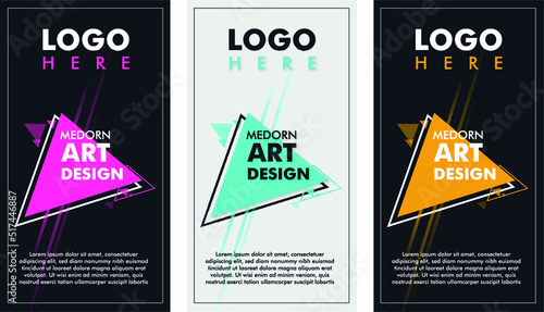 modedrn and colorful flyer design 