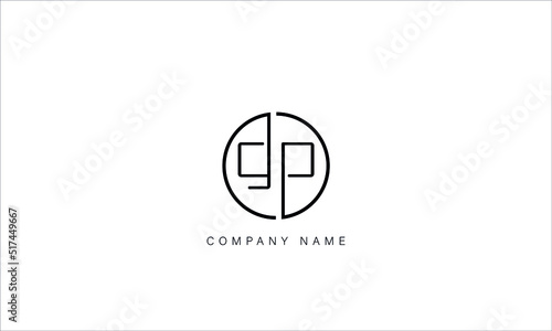 GP, PG Abstract Letters Logo Monogram