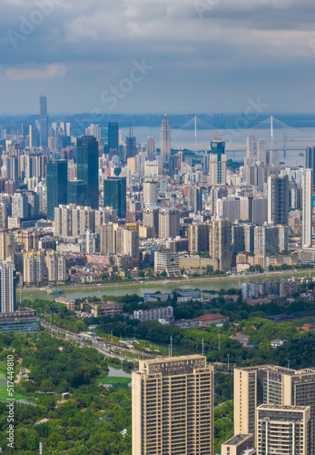 Photography Hubei Wuhan Summer Urban Skyline Aerial photography scenery