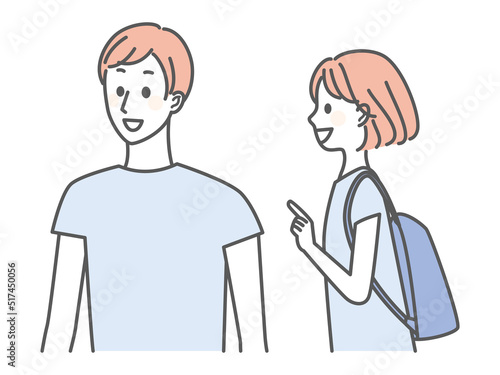 illustration of two people talking