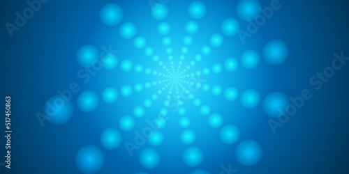 3D Centered Glowing Spots, 3D Tube or Tunnel Effect - Abstract Background Vector photo