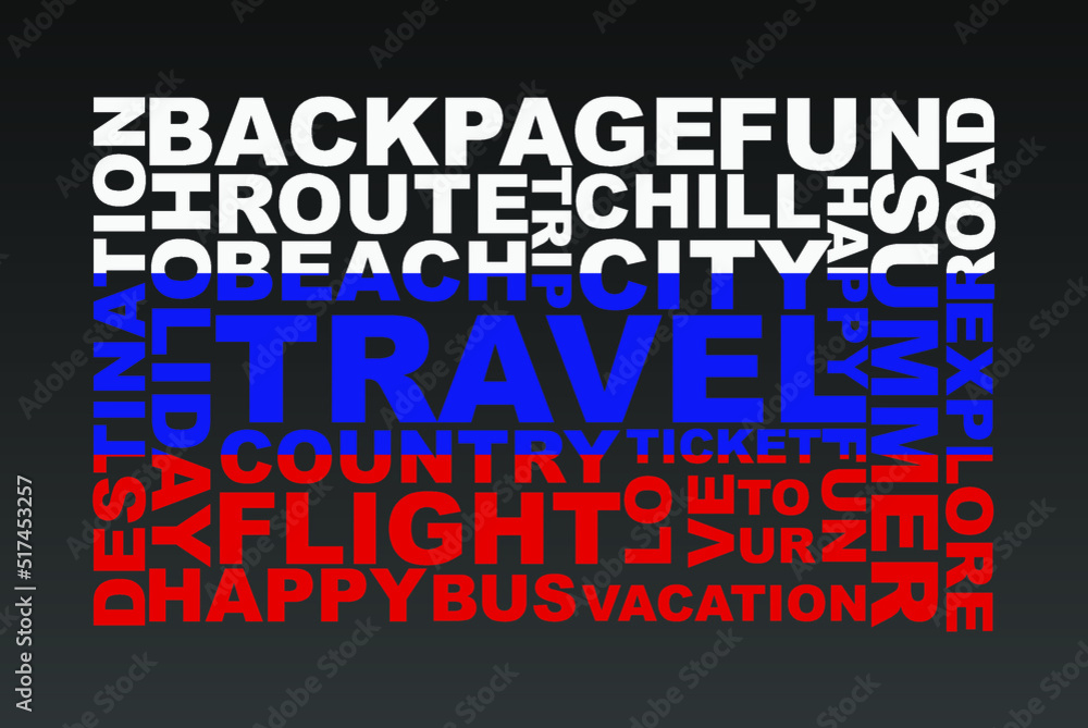 Russia flag shape of travel keywords, travel concept, abroad vacation idea, simple flat design, Russia flag mask on holiday words, tourism banner Russia flag shape of travel keywords, travel concept, abroad vacation idea, simple flat design, Russia flag mask on holiday words, tourism banner
