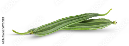 Fotografía fresh luffa acutangula,angled loofah  isolated on white background