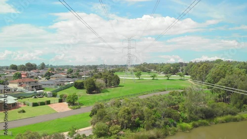Drone video of the Blue Hills Wetlands and surrounding parklands, Glenmore Park, NSW, Australia