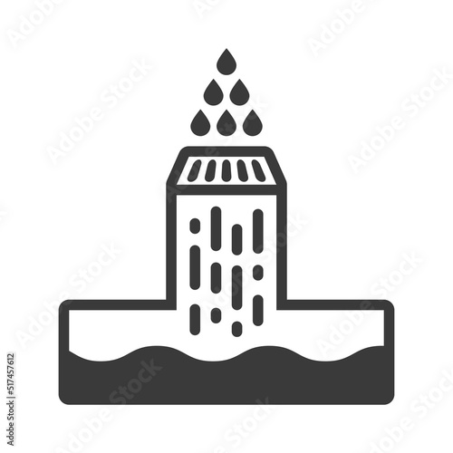 Sewerage glyph icon isolated on white background.Vector illustration.