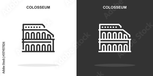 Wallpaper Mural colosseum line icon. Simple outline style.colosseum linear sign. Vector illustration isolated on white background. Editable stroke EPS 10 Torontodigital.ca