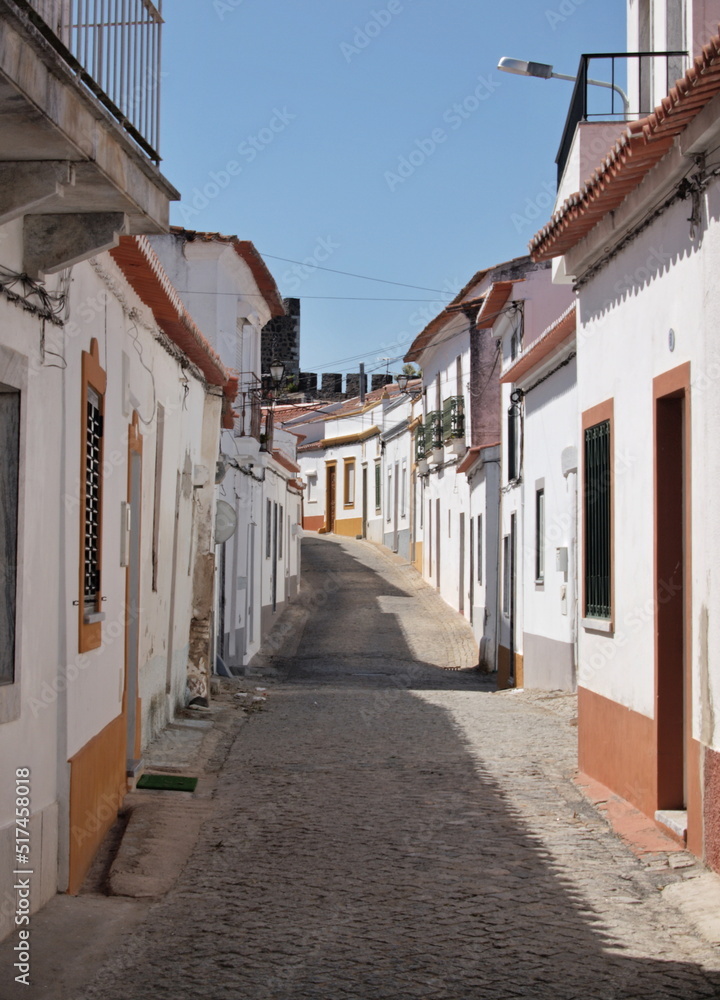 Typical village road in the Alentejo - Portugal 