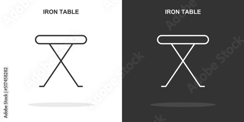 iron table line icon. Simple outline style.iron table linear sign. Vector illustration isolated on white background. Editable stroke EPS 10
