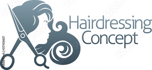 Woman Silhouette Hairdresser Hair Salon Icon