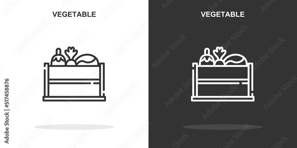 vegetable line icon. Simple outline style.vegetable linear sign. Vector ...