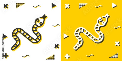 snake line icon. Simple outline style.snake linear sign. Vector illustration isolated on white background. Editable stroke EPS 10