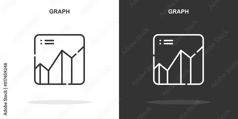 graph line icon. Simple outline style.graph linear sign. Vector illustration isolated on white background. Editable stroke EPS 10 graph line icon. Simple outline style.graph linear sign. Vector illustration isolated on white background. Editable stroke EPS 10