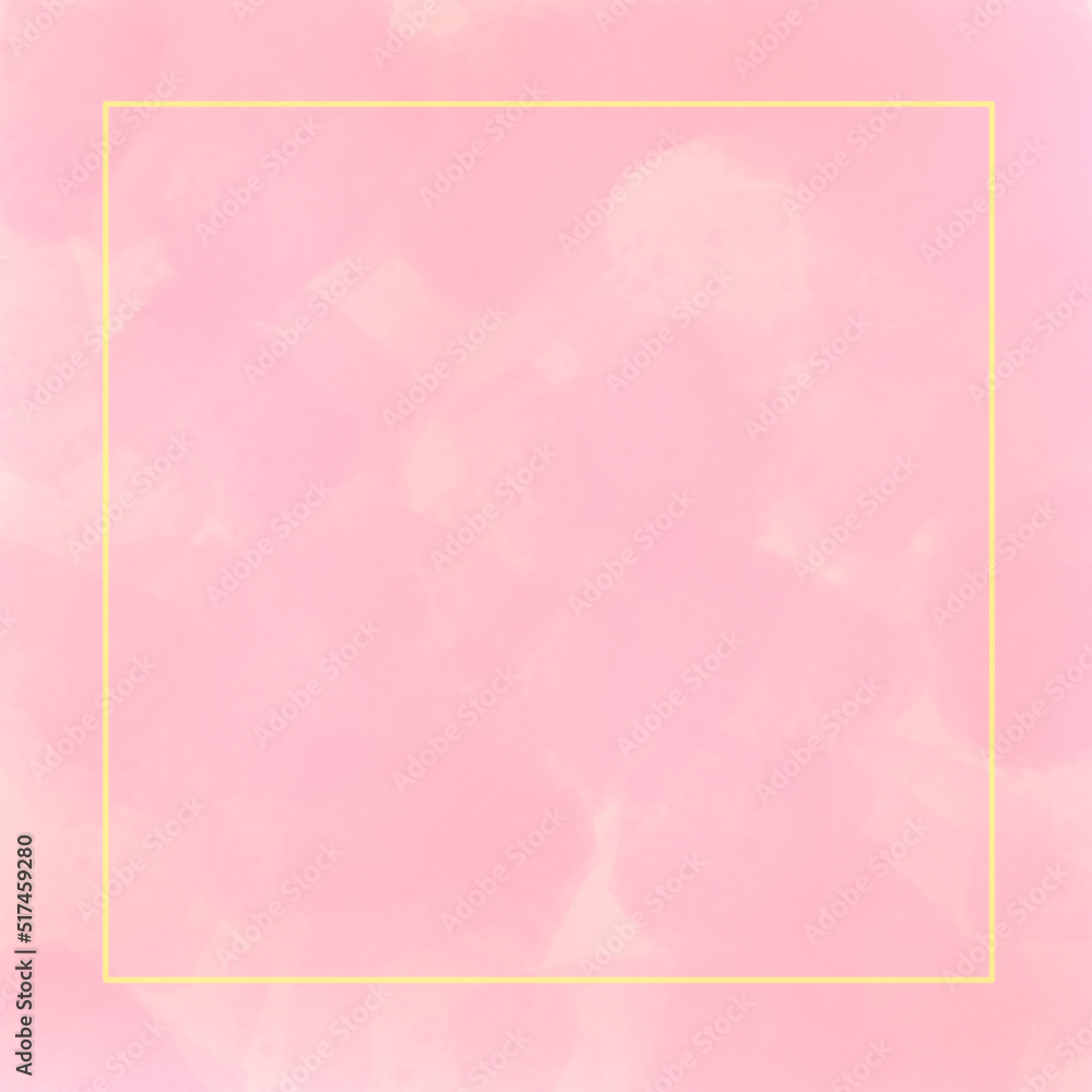 luxurious gold square frame on coral pink background.vector luxurious gold square frame on coral pink background.vector