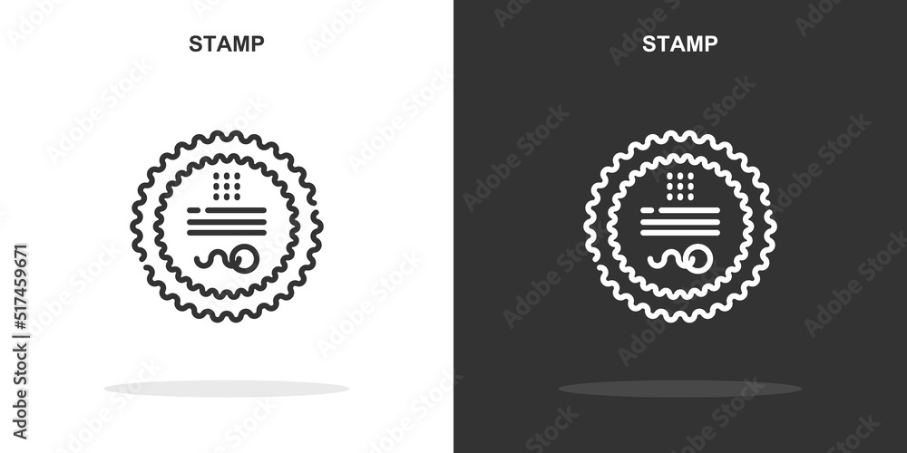 stamp line icon. Simple outline style.stamp linear sign. Vector illustration isolated on white background. Editable stroke EPS 10