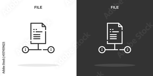 file line icon. Simple outline style.file linear sign. Vector illustration isolated on white background. Editable stroke EPS 10