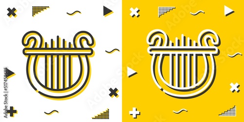 lyre line icon. Simple outline style.lyre linear sign. Vector illustration isolated on white background. Editable stroke EPS 10