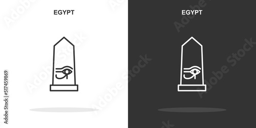 egypt line icon. Simple outline style.egypt linear sign. Vector illustration isolated on white background. Editable stroke EPS 10