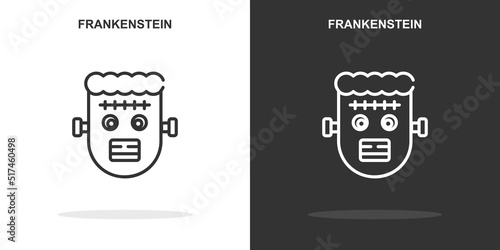 frankenstein line icon. Simple outline style.frankenstein linear sign. Vector illustration isolated on white background. Editable stroke EPS 10