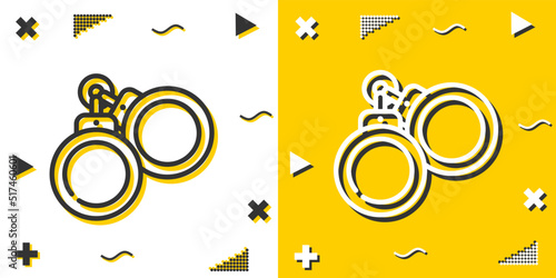 handcuffs line icon. Simple outline style.handcuffs linear sign. Vector illustration isolated on white background. Editable stroke EPS 10