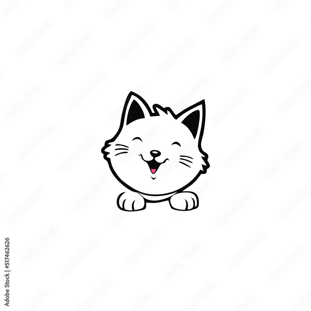 Obraz premium cat logo vector