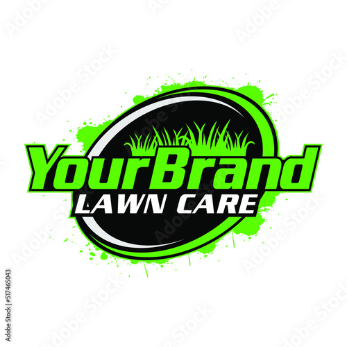Illustration vector graphic of lawn care, landscape, grass concept logo design template