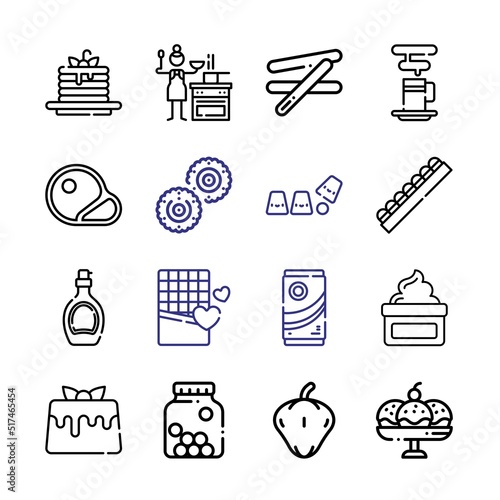 sauce Icon Set with line icons. Modern Thin Line Style. Suitable for Web and Mobile Icon. Vector illustration EPS 10.