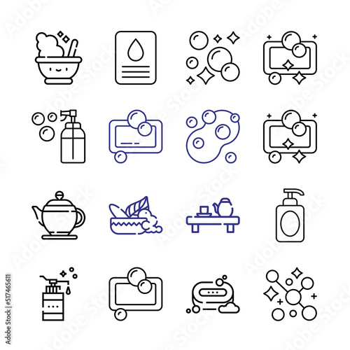 herbal Icon Set with line icons. Modern Thin Line Style. Suitable for Web and Mobile Icon. Vector illustration EPS 10.