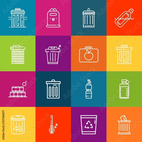 Modern thin line icons set of reuse elements. Premium quality outline symbol collection. Simple mono linear pictogram pack. Stroke vector logo concept for web graphics