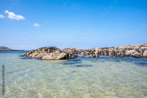 Beautiful clear water at Narin Strand in County Donegal - Ireland.