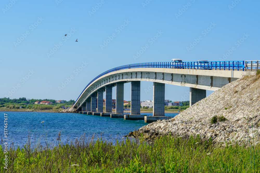 The Croatian bridge crosses the Adriatic Sea
The Croatian bridge crosses the Adriatic Sea