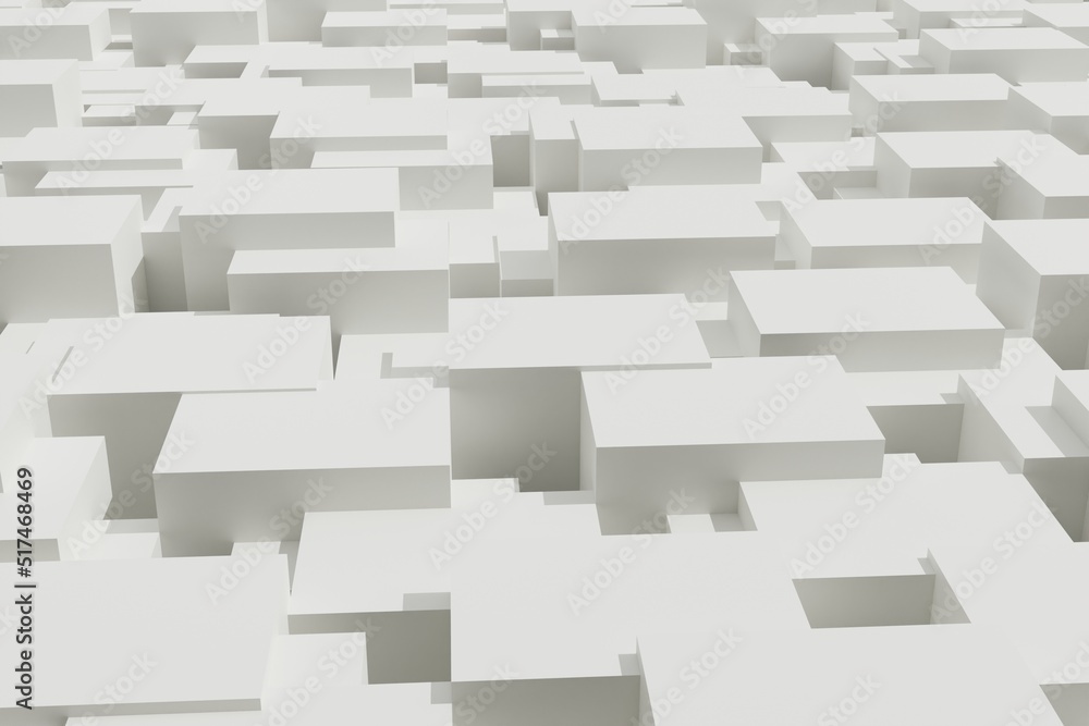 3d rendering geometric blocks on white background 3d rendering geometric blocks on white background
