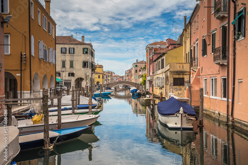 Summer landscape of lagoon, Chioggia, Italy.