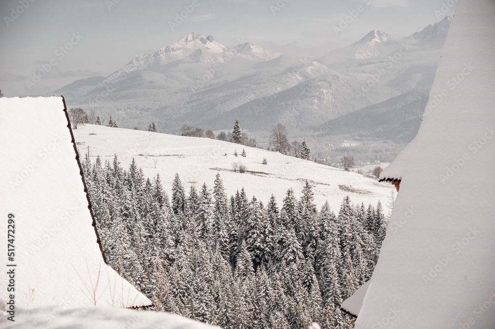 Zima góry Tatry Zakopane - obrazy, fototapety, plakaty 