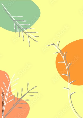 Tropical themed banner, Creative compositions of colorful plants leaves and branches, for poster or cover social media stories, flat style design concept.