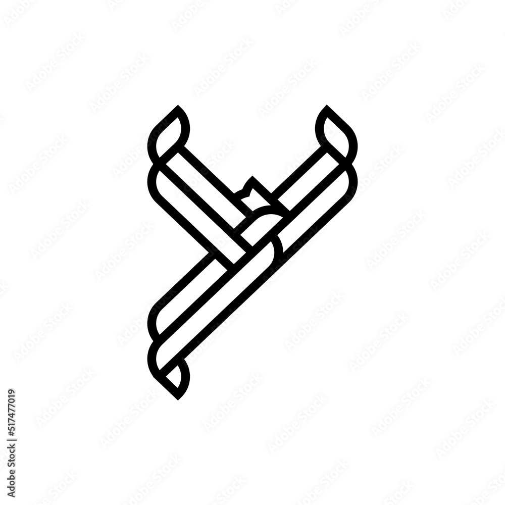 letter y eagle monoline logo letter y eagle monoline logo
