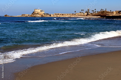 Mediterranean coast in northern Israel