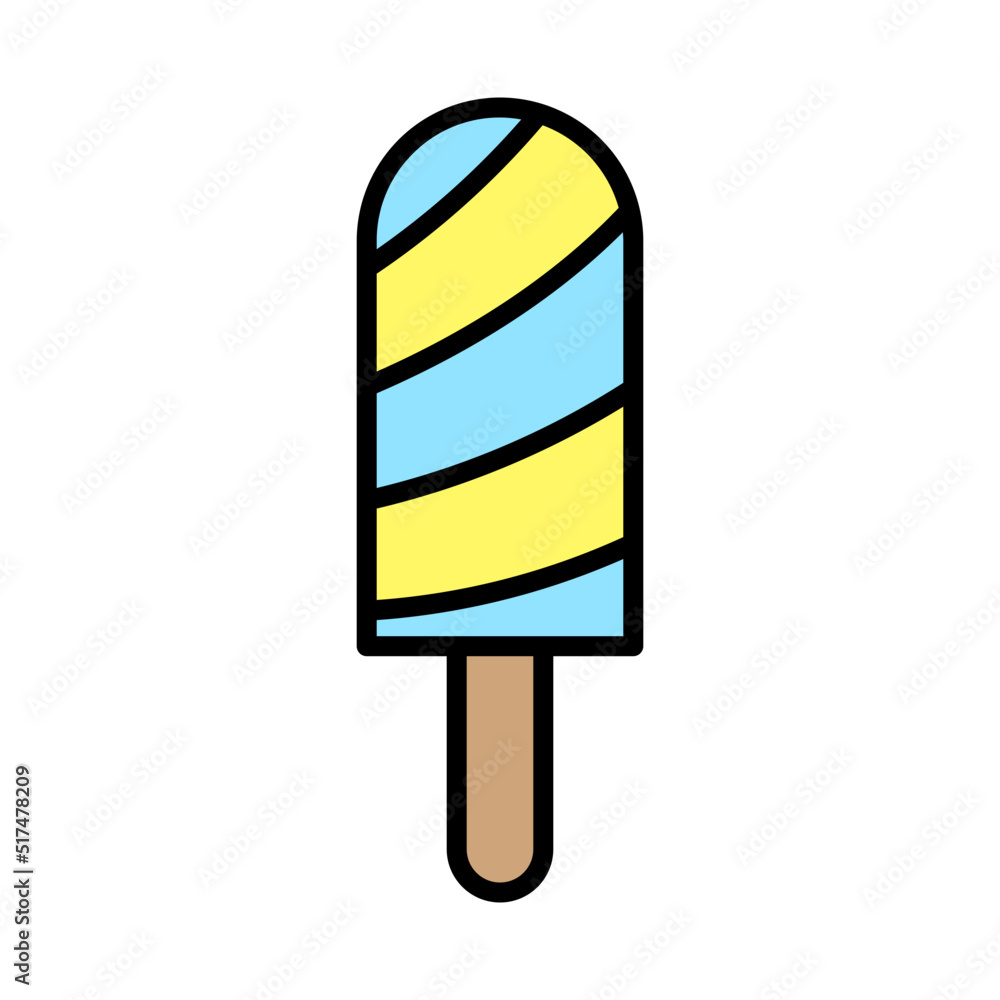 Illustration of Ice Cream Design Icon Illustration of Ice Cream Design Icon