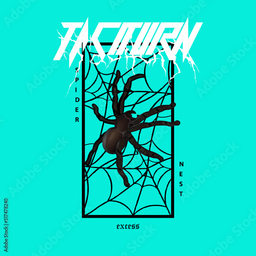 Spider streetwear vector graphic design