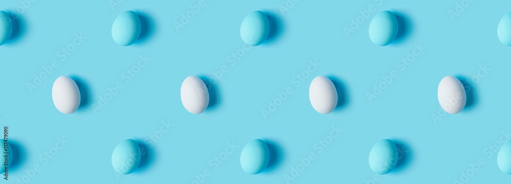 eggs blue and white abstract background